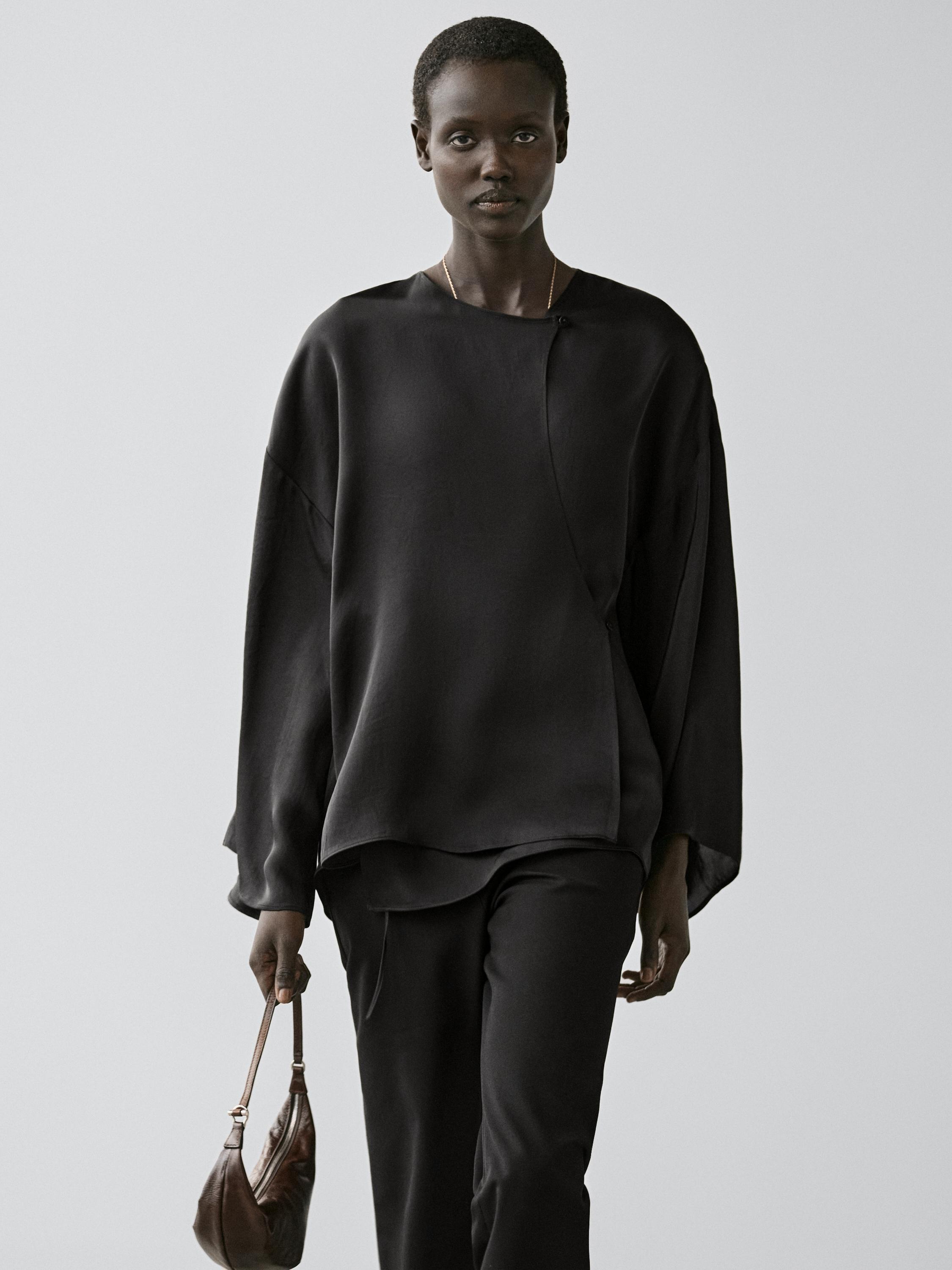 Flowing wrap shirt